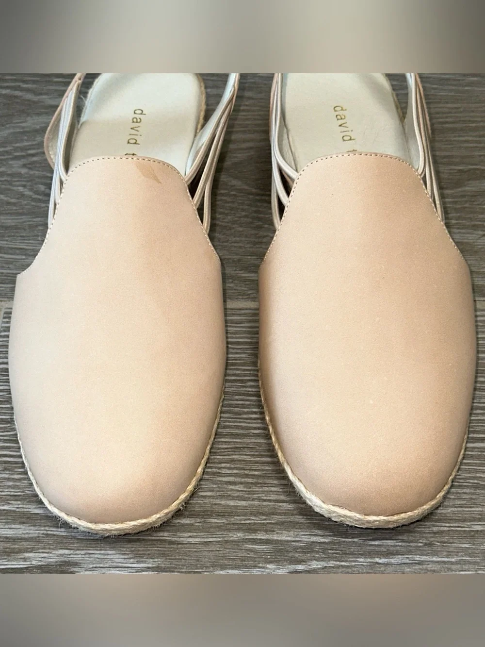 David Tate Nelly Women’s 12 Cream Slingback Closed Toe Espadrille Sandal Cottage